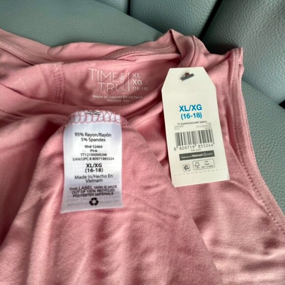 BNWT Dusty Rose Shift Dress Sz XL from Time & Tru - Picture 3 of 3
